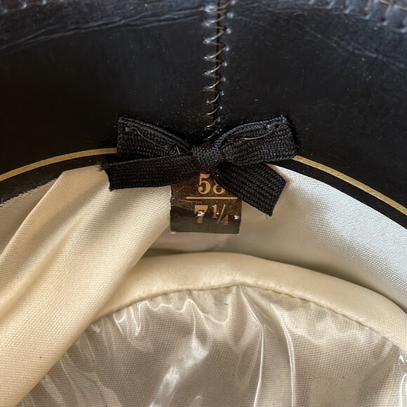 Vintage Dobbs Fifth Avenue Grey Wool Fedora Pork Pie Hat Black Band 7 1/4 - Picture 10 of 12